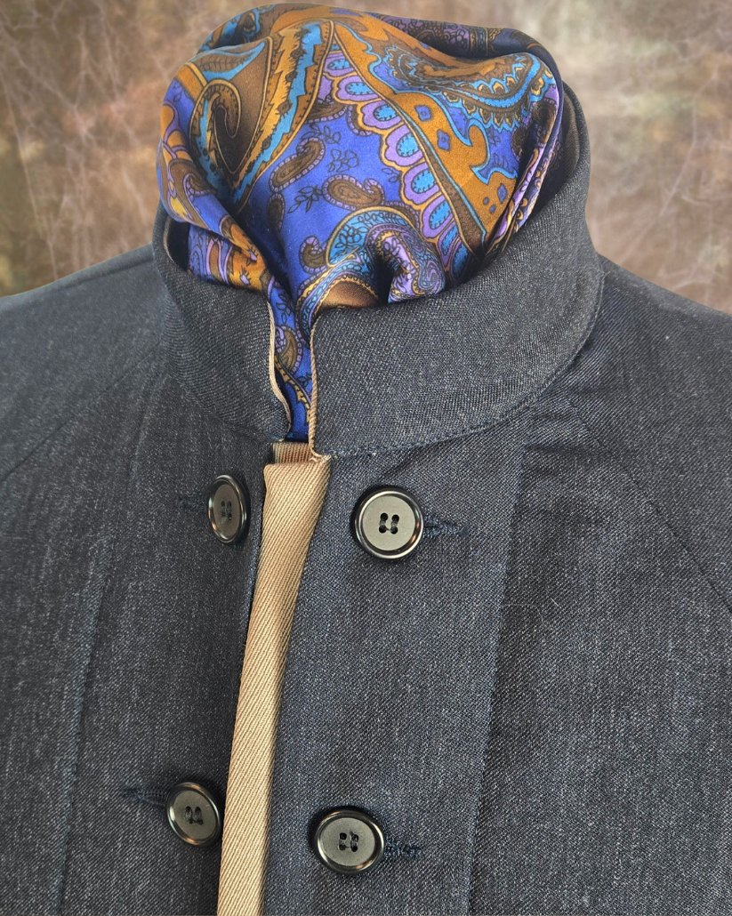 Women's Military Coat - Dark Denim