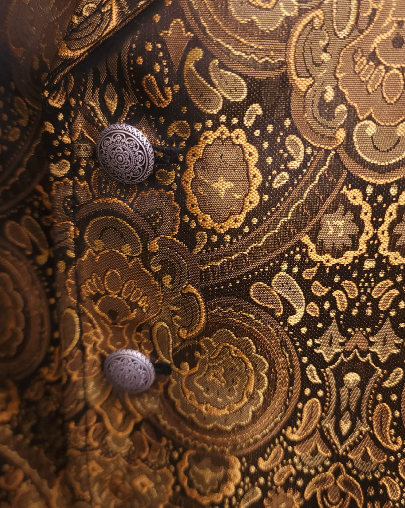 Men's Brocade Vest - Gold