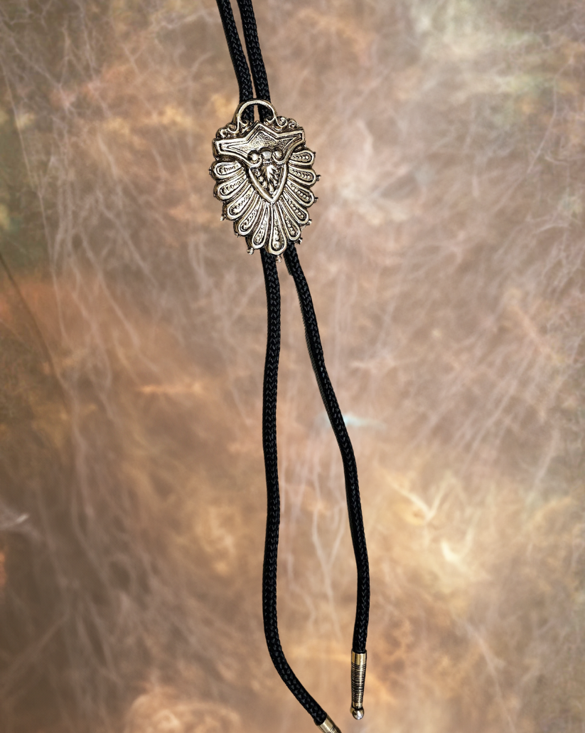 Frontier Bolo Tie, Gold Shield