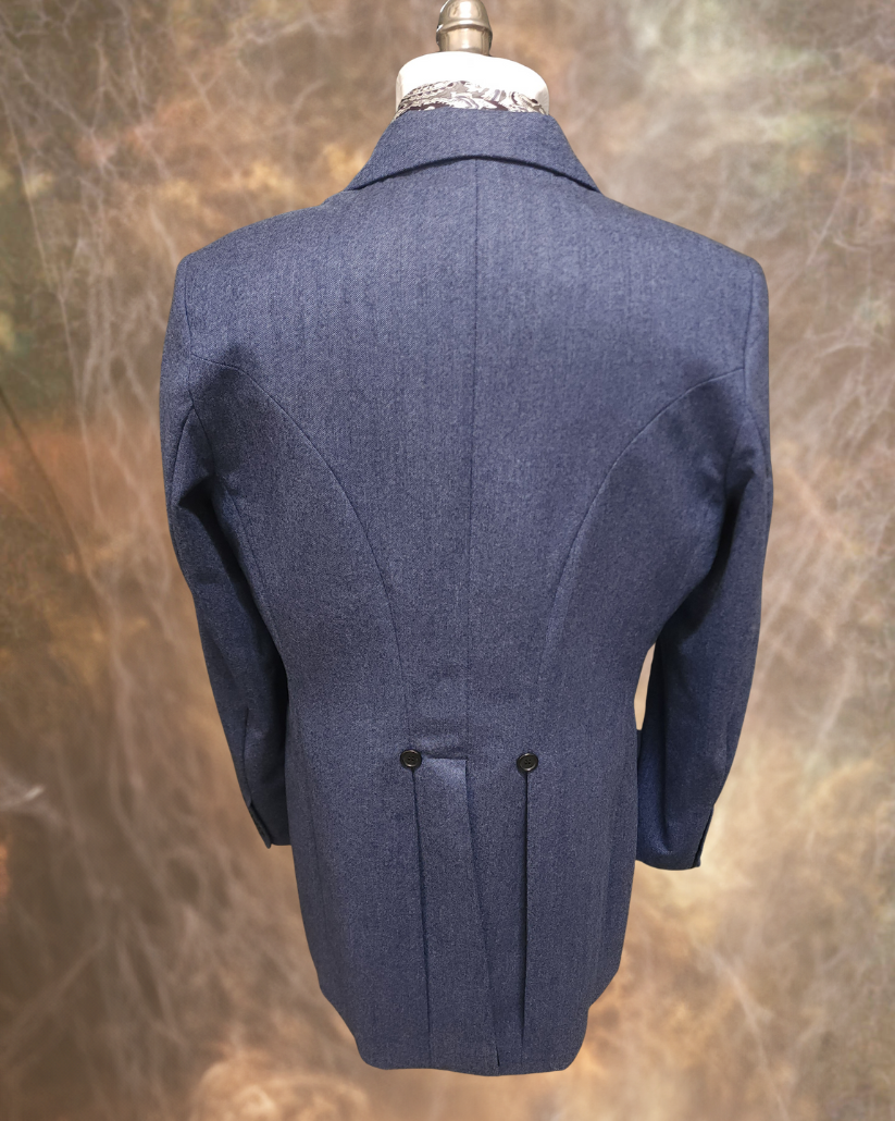 Men’s Town Coat - Deep Blue Skies Herringbone