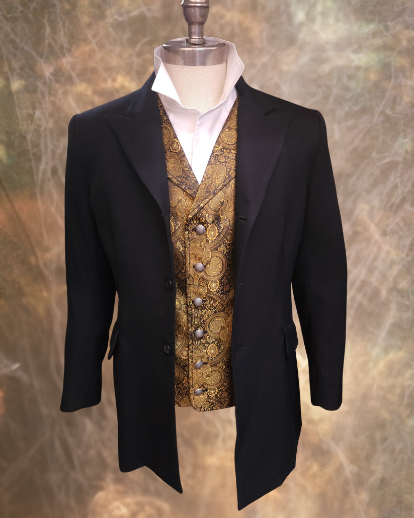 Men's Brocade Vest - Gold