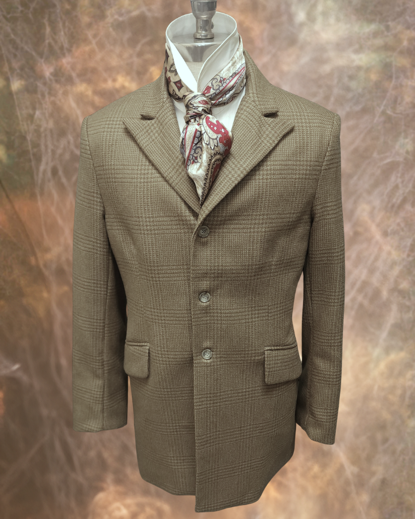 Mesa Tan Glen Plaid Town Coat | Men's Western Cut Blazer & Heritage Jacket | Frontier by Lawrence Scott 42