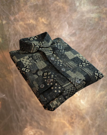 Black and Tan Patchwork - Men's Dakota Shirt