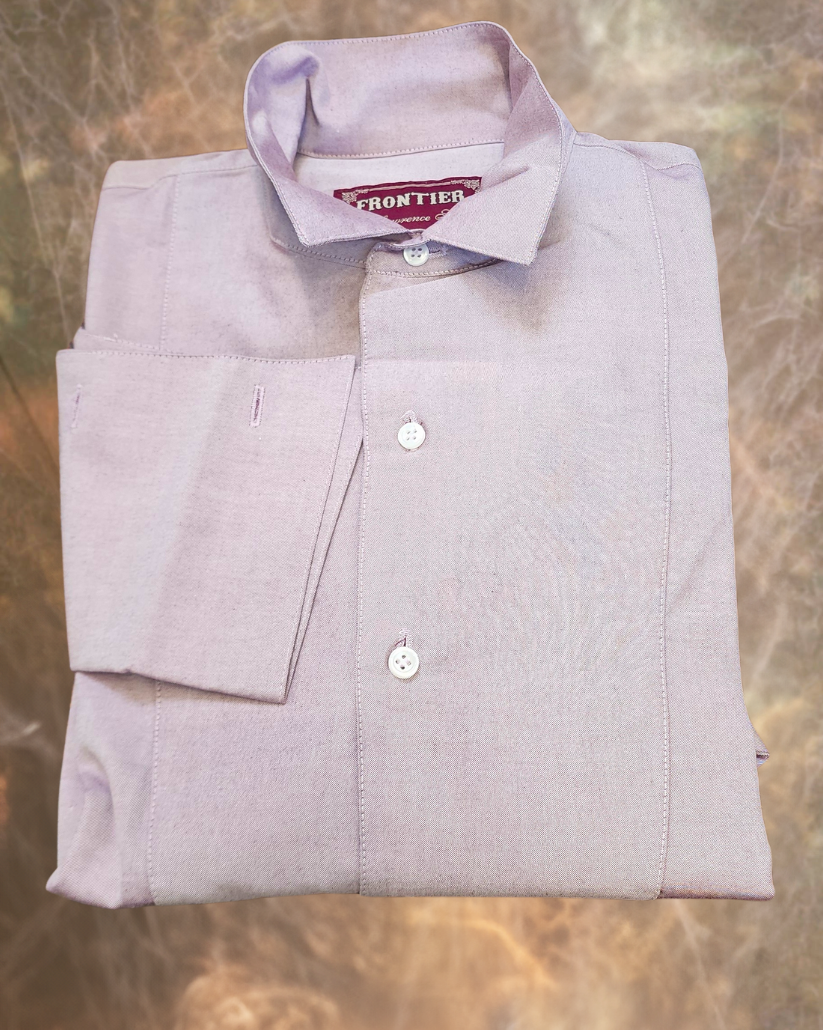 Men's Tuxedo Shirt - Burgundy End on End
