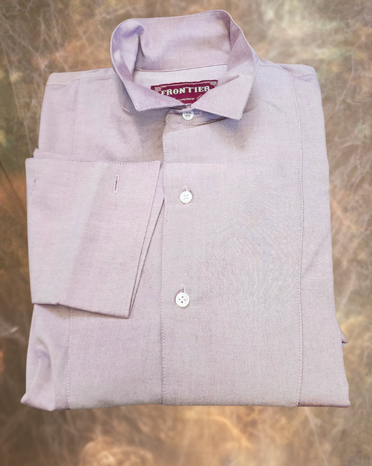 Men's Tuxedo Shirt - Burgundy End on End