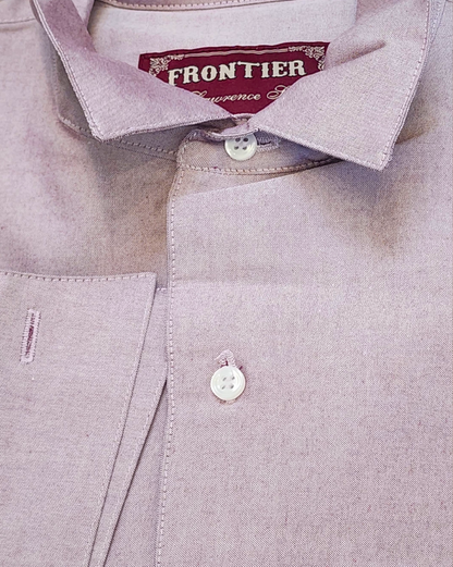 Men's Tuxedo Shirt - Burgundy End on End