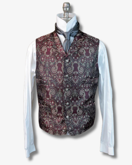Burgundy Brocade | Vest | Production Registry