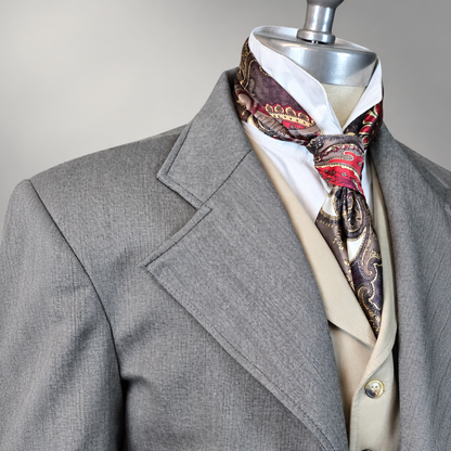 Men's Grey Wool Frock Coat