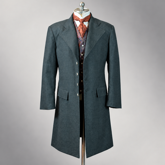 Men’s Green Diamond Frock Coat – Limited Edition Wool