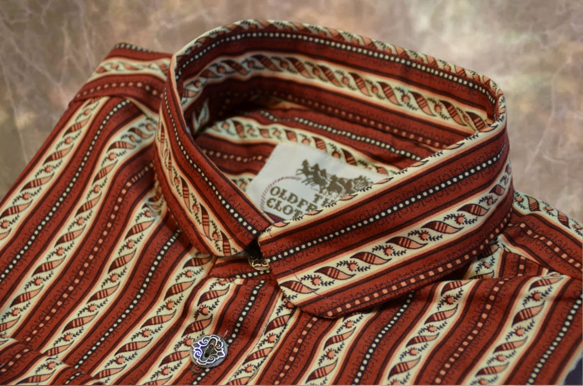 Reddish Brown with Twisted Stripe - Men's Dakota Shirt