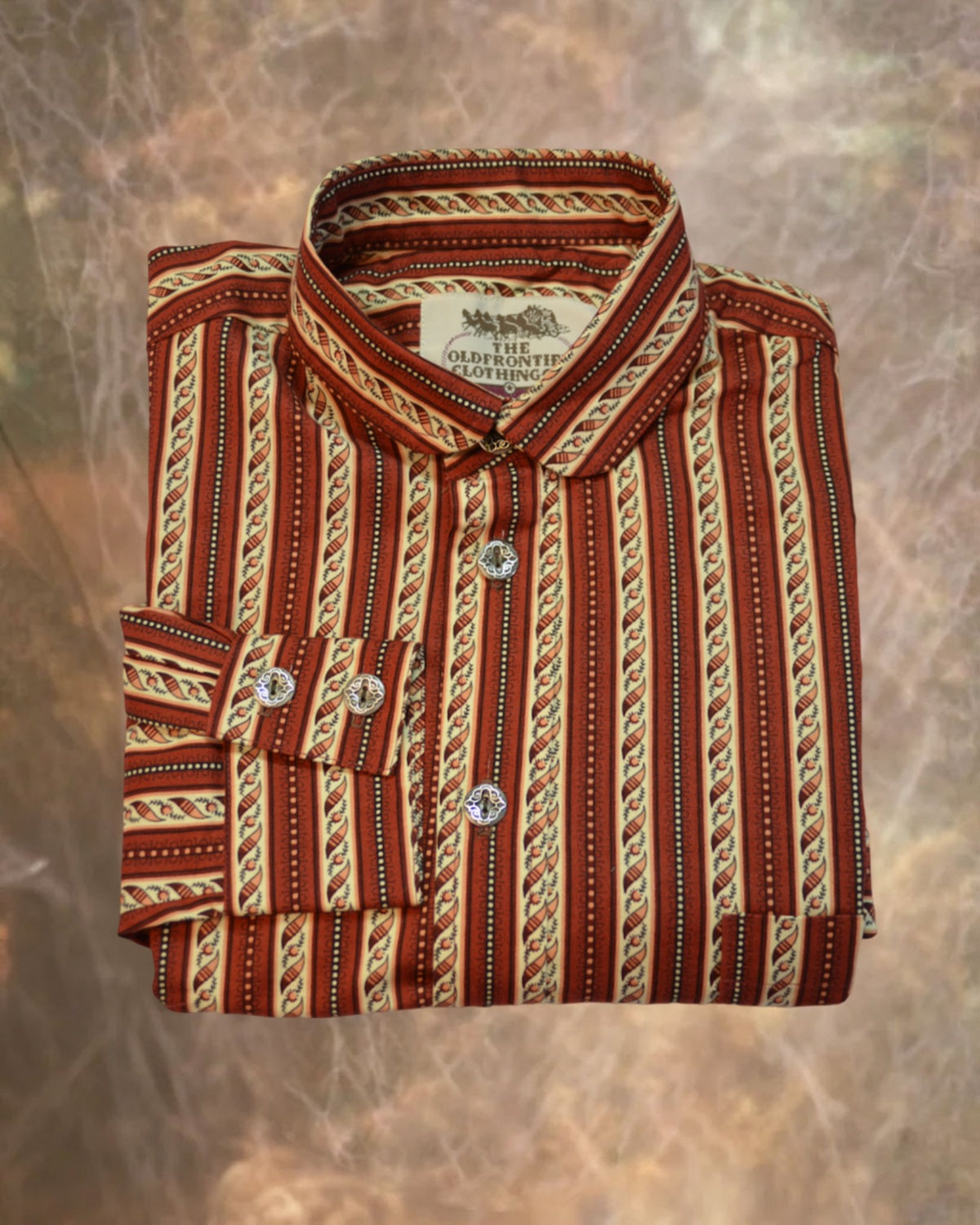 Reddish Brown with Twisted Stripe - Men's Dakota Shirt