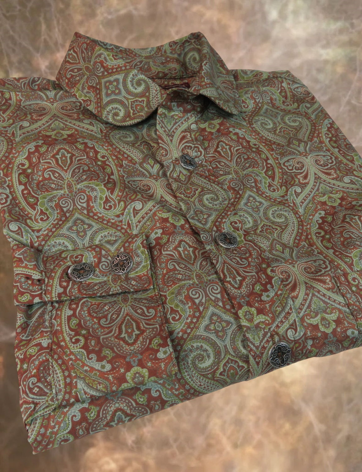 Rust Paisley Men's Dakota Shirt