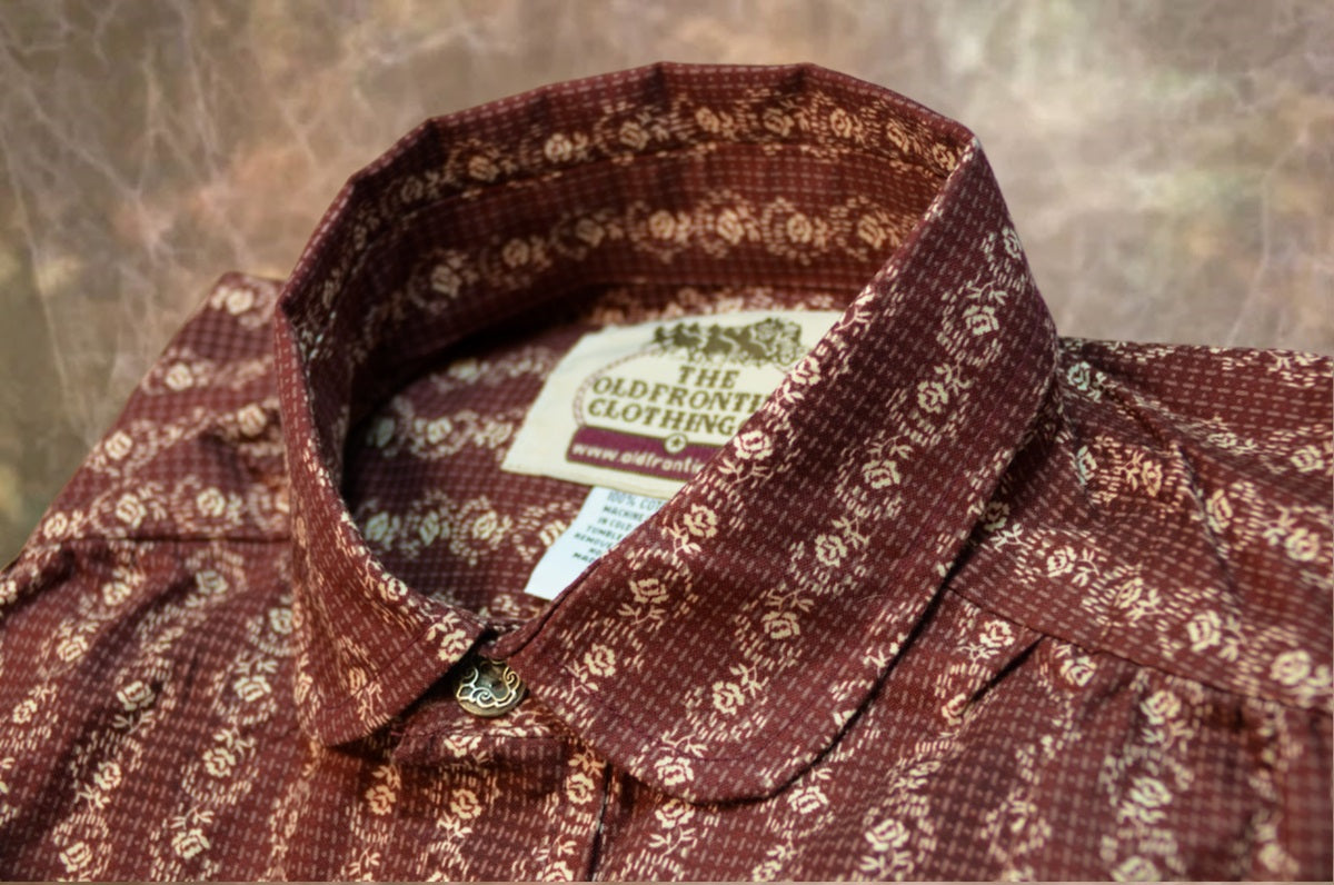 Red Floral Stripe - Men's Victorian Shirt