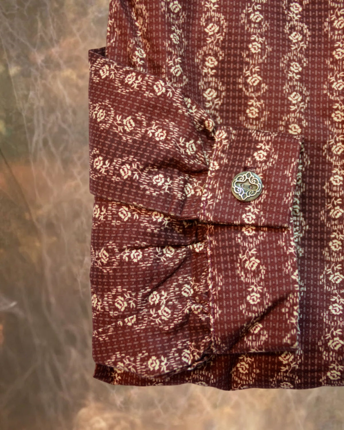Red Floral Stripe - Men's Victorian Shirt
