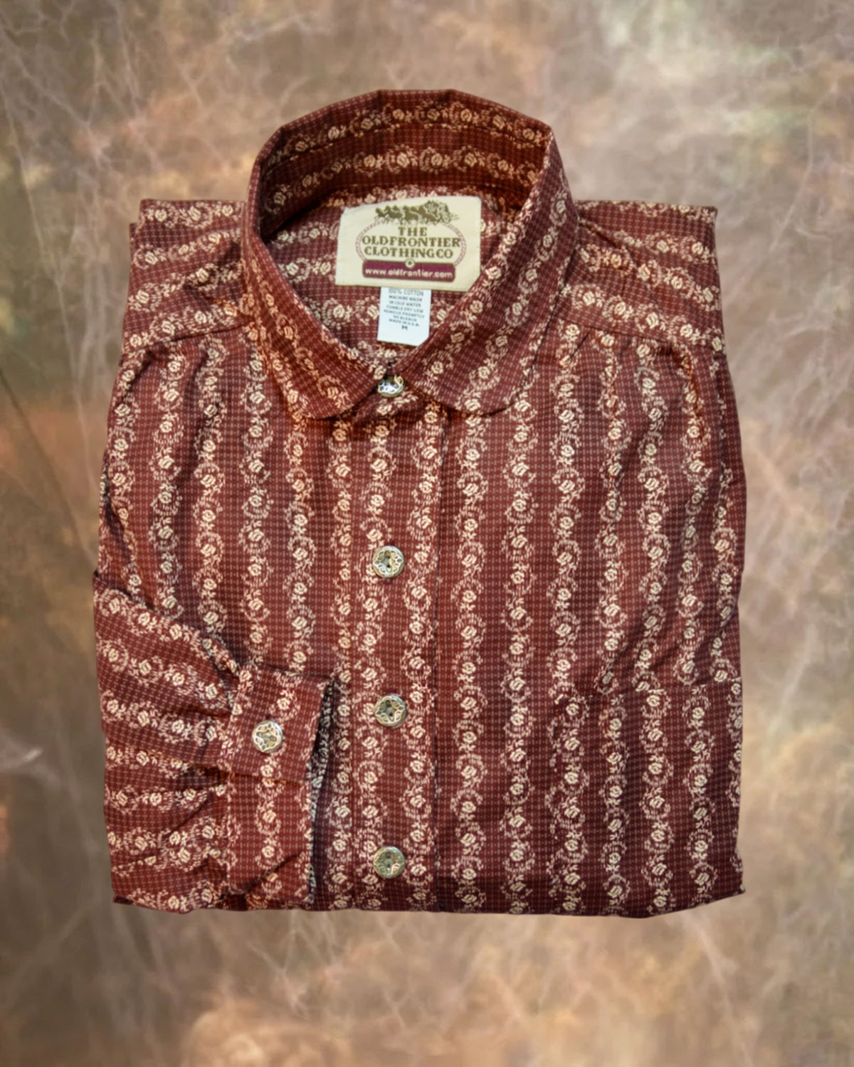 Red Floral Stripe - Men's Victorian Shirt