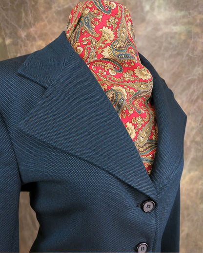 Women's Frock Coat - Nailhead Teal