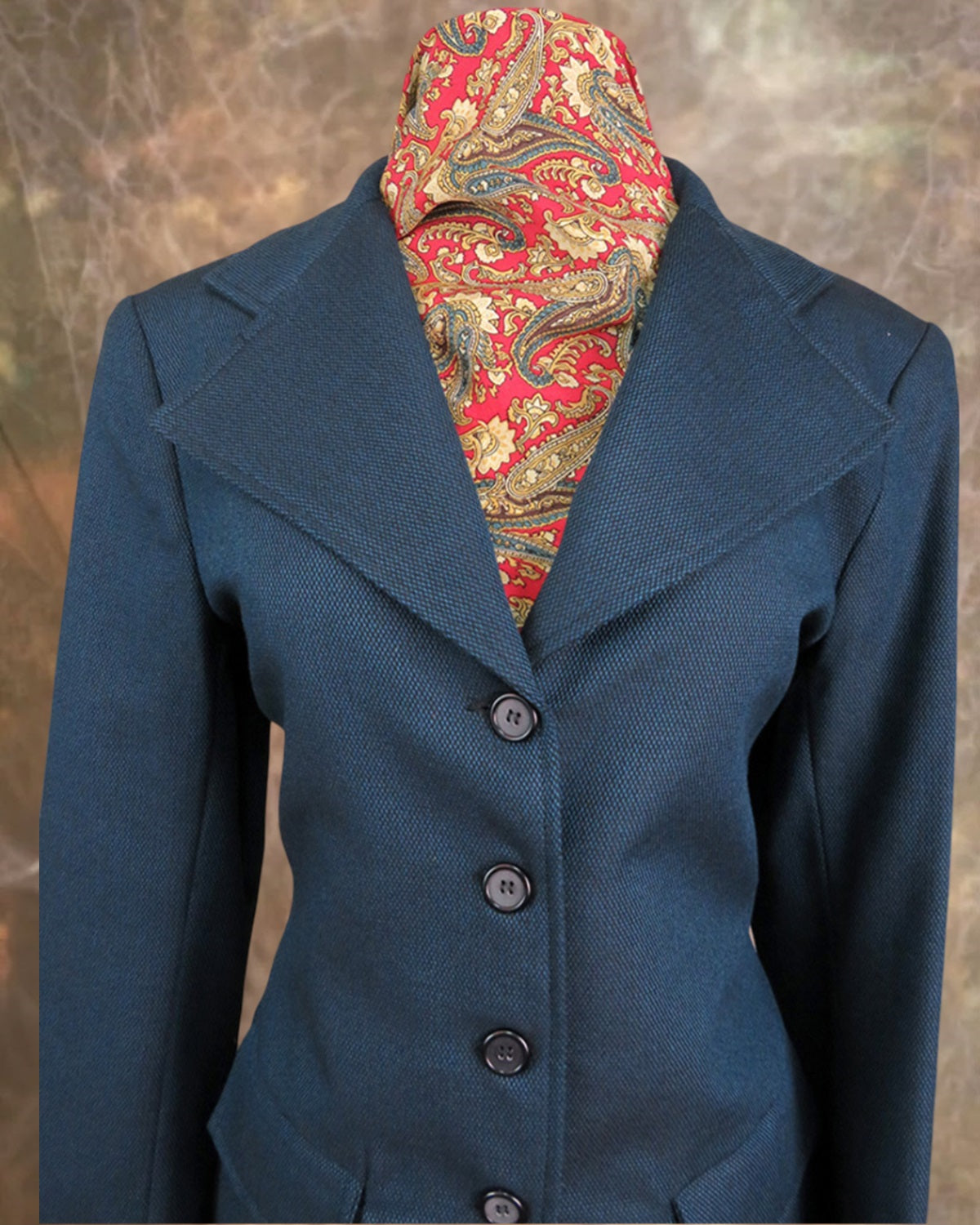 Women's Frock Coat - Nailhead Teal