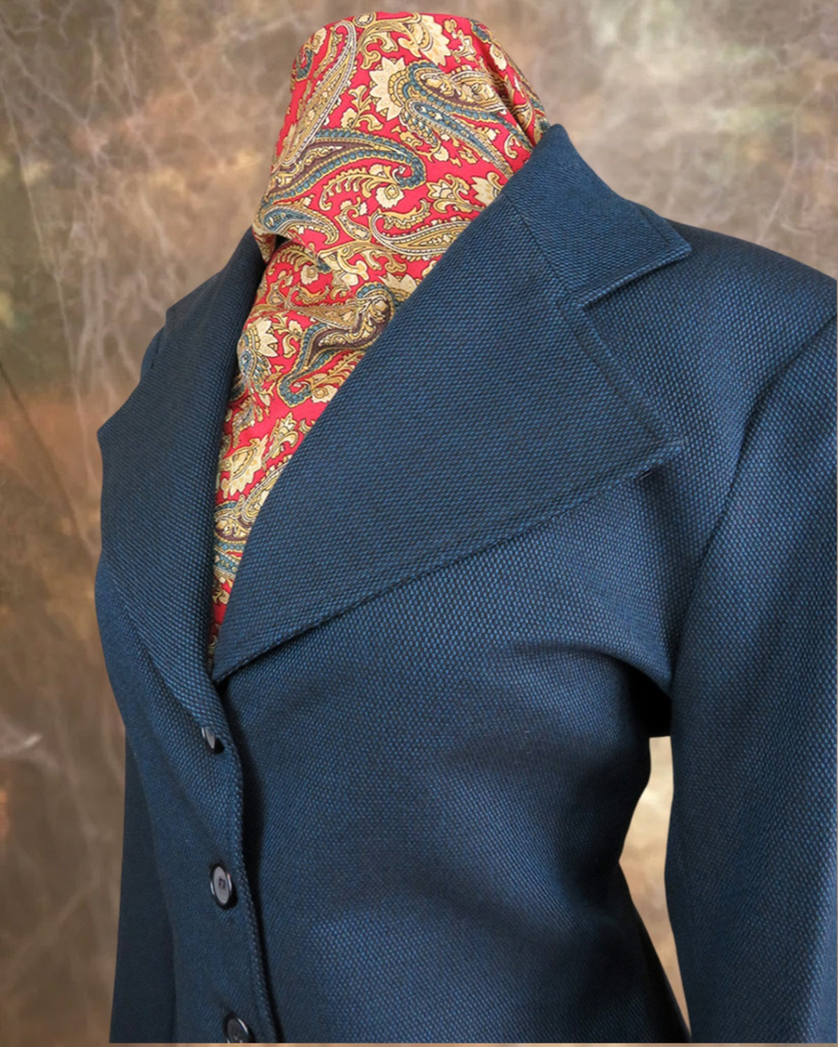 Women's Frock Coat - Nailhead Teal