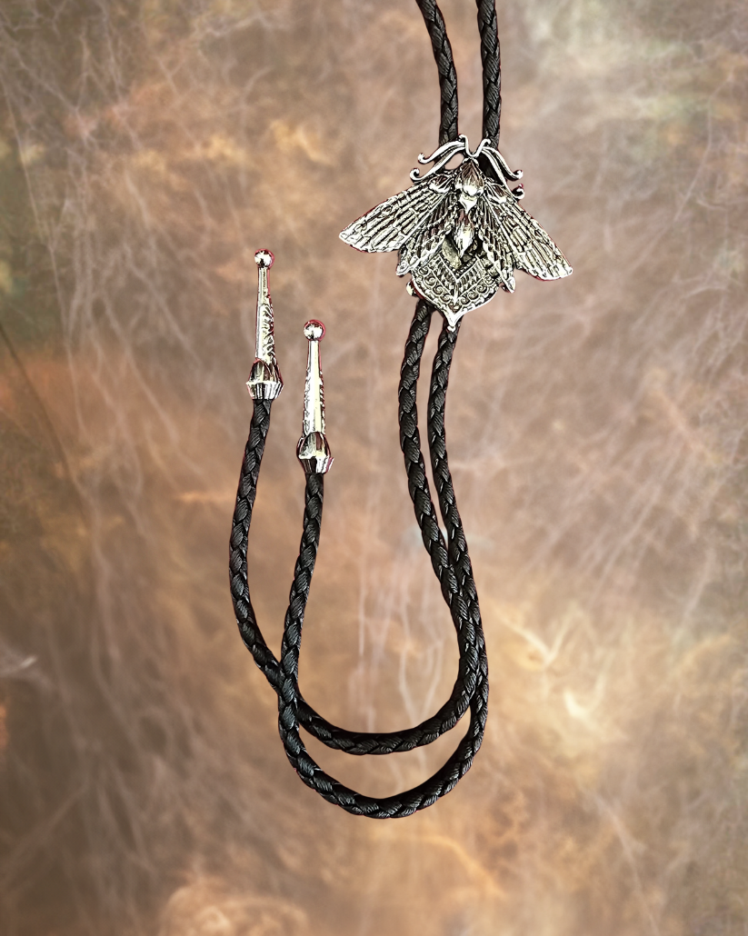 Frontier Bolo Tie, Gothic Moth