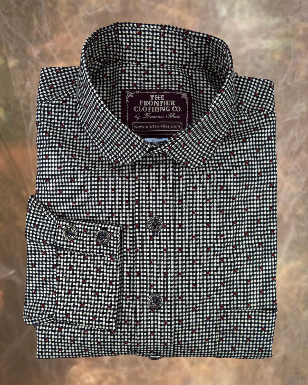Red Dot Micro Houndstooth Men's Dakota Shirt
