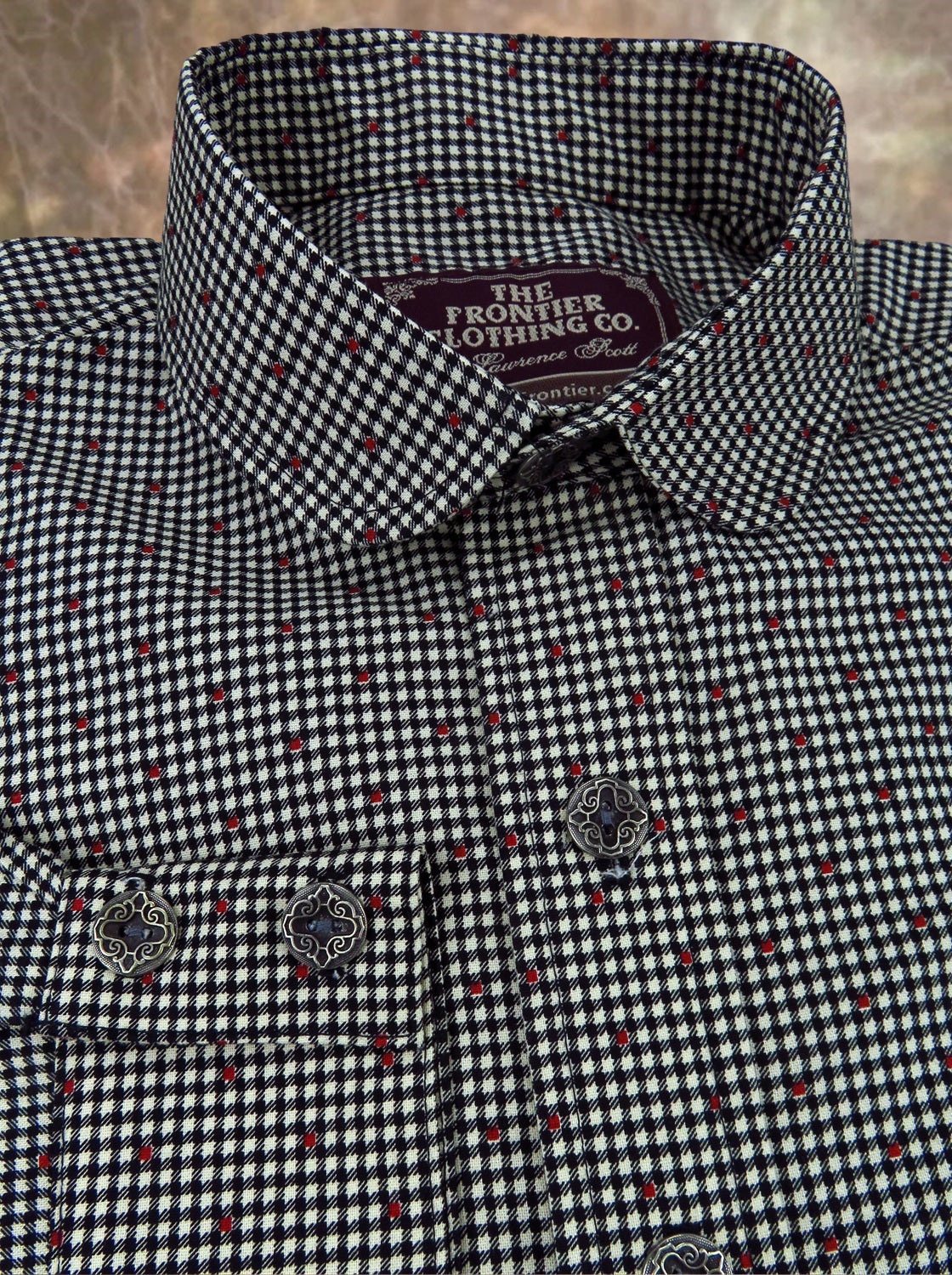 Red Dot Micro Houndstooth Men's Dakota Shirt