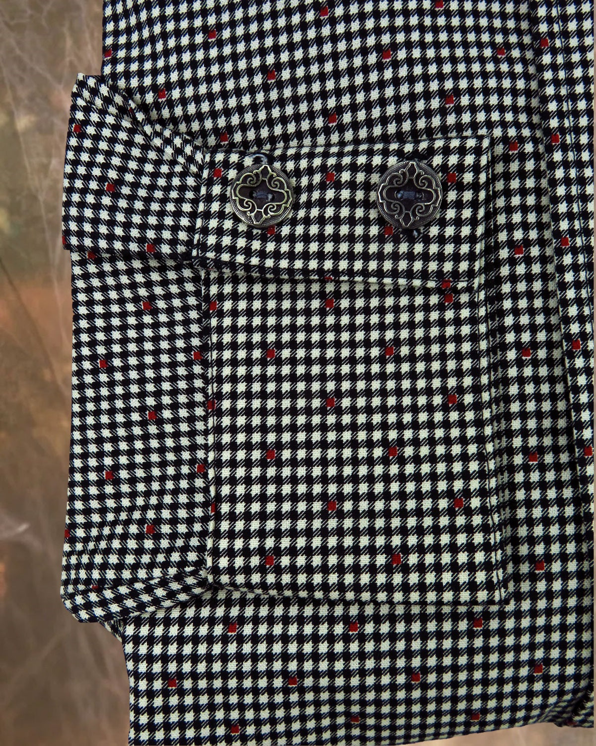 Red Dot Micro Houndstooth Men's Dakota Shirt