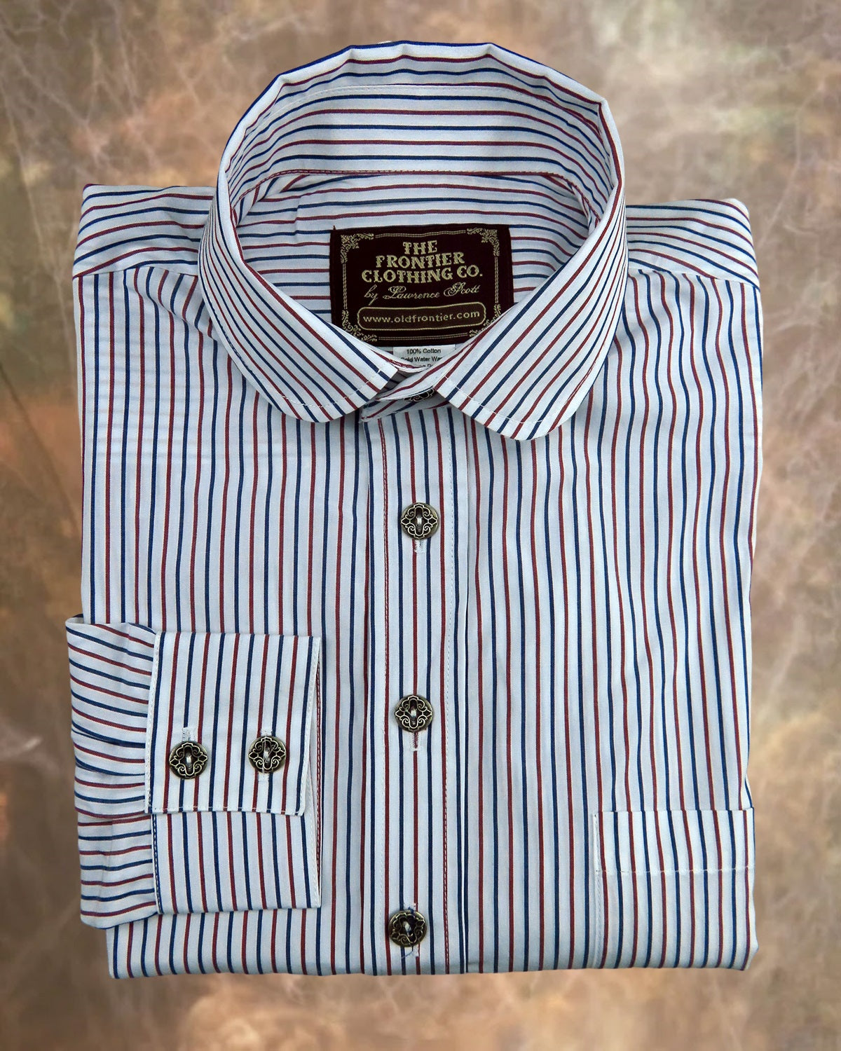 Red and Blue Thin Stripe Dakota Shirt