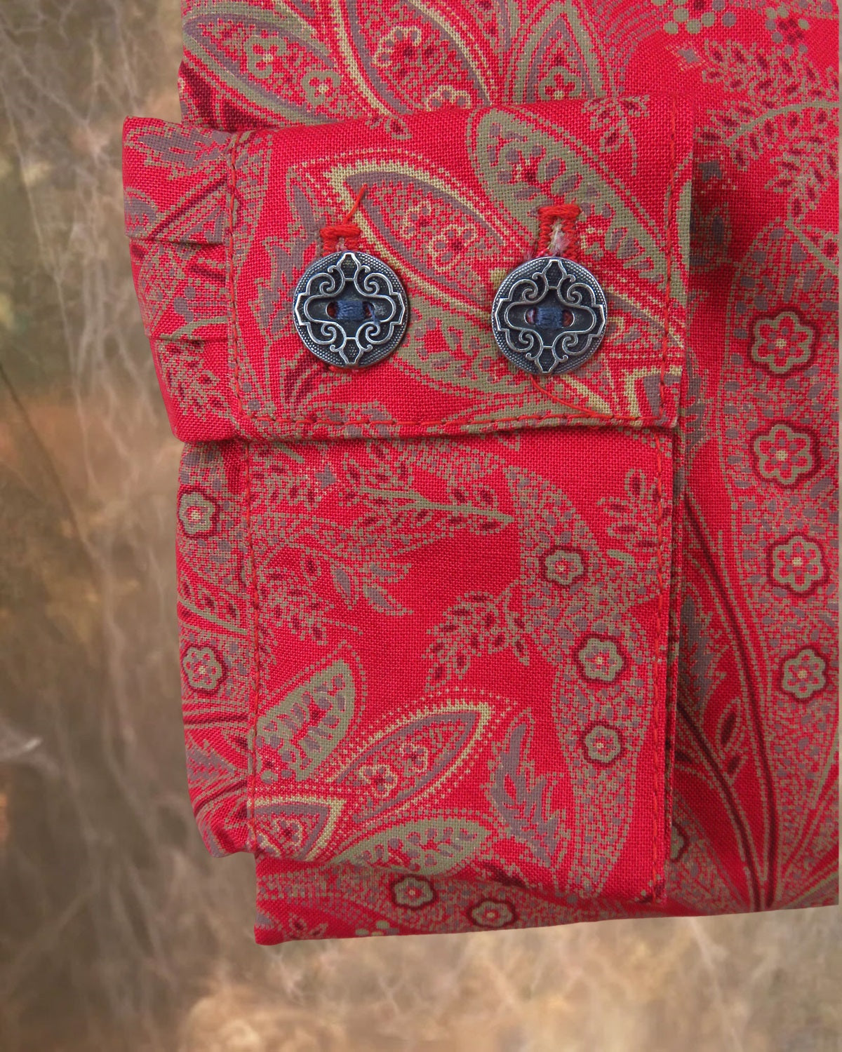 Red Classic Floral Men's Dakota Shirt