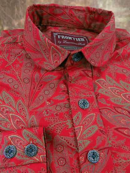 Red Classic Floral Men's Dakota Shirt