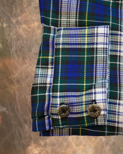 Green and Navy Plaid Men's Dakota Shirt