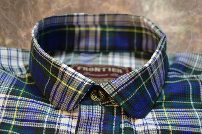 Green and Navy Plaid Men's Dakota Shirt