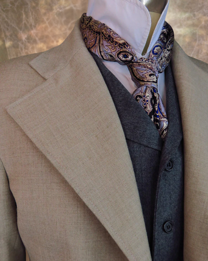 Men's Frock Coat - Antique White Tweed
