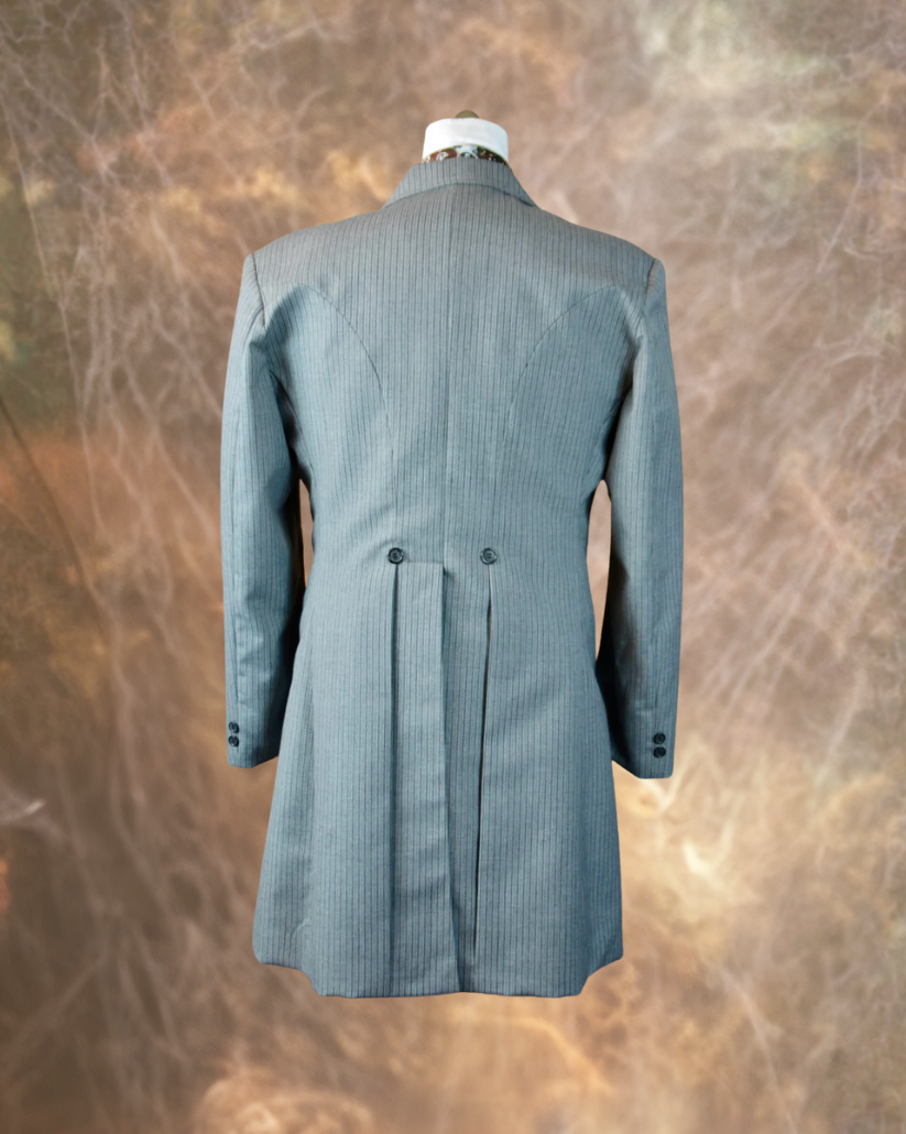Men's Frock Coat - Light Grey Morning Stripe f110