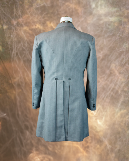 Men's Frock Coat - Light Grey Morning Stripe f110