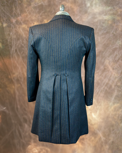 Men's Frock Coat - Diagonal Tan Chalk Stripe