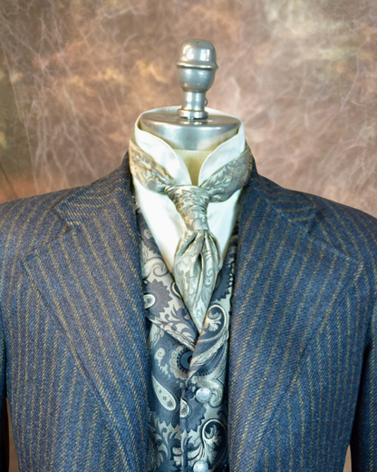 Men's Frock Coat - Diagonal Tan Chalk Stripe