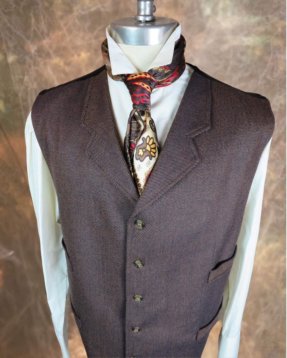 Men's Notch Vest - Rust Twill #f14