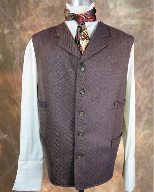 Men's Notch Vest - Rust Twill #f14