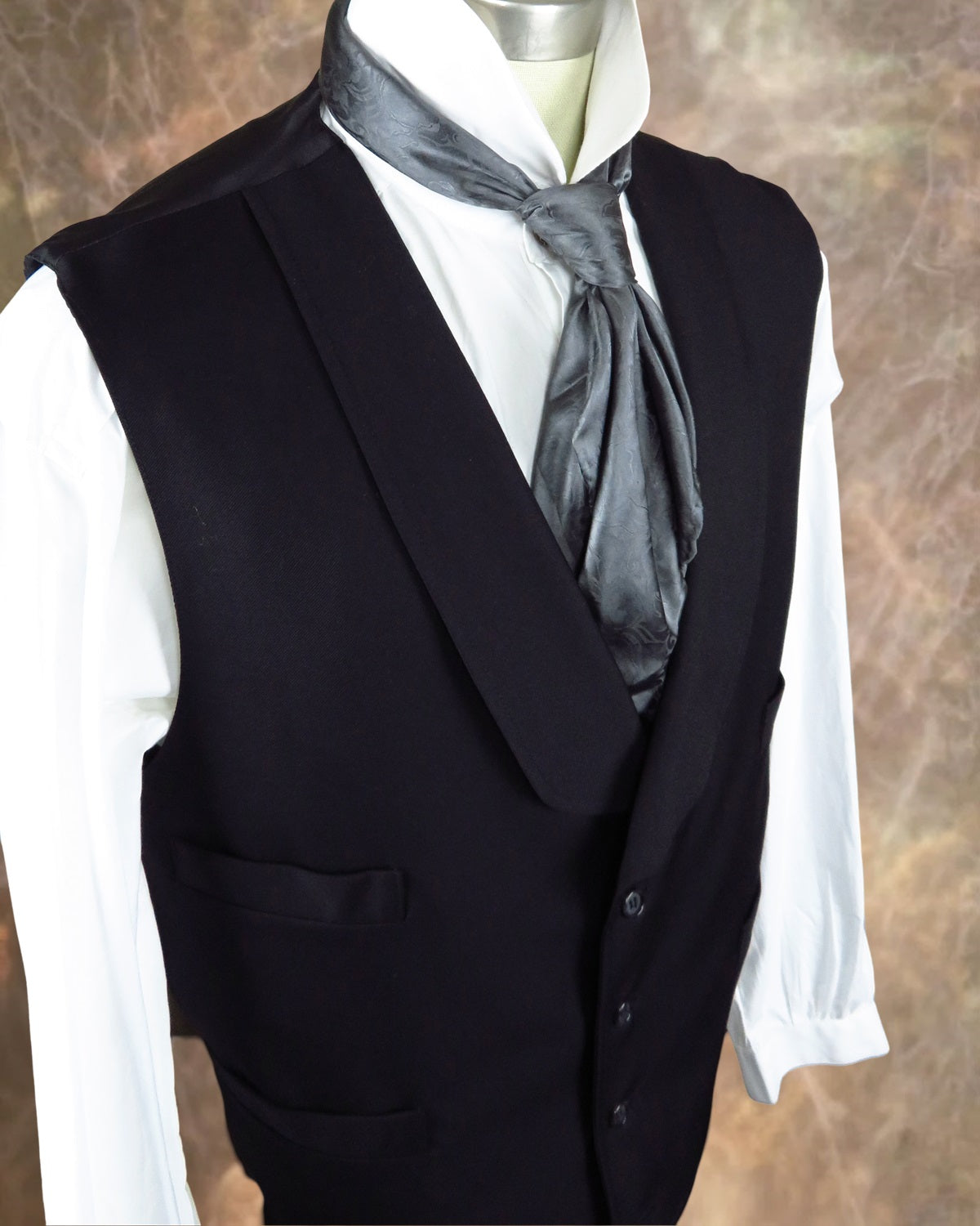 Men's Shawl Vest - Black