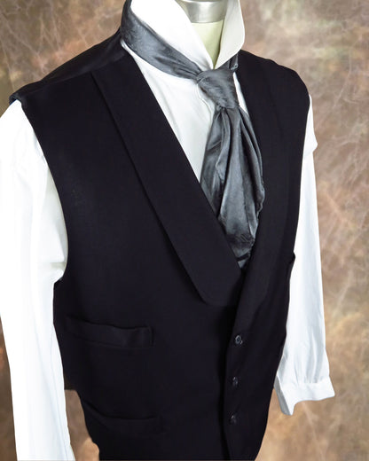 Men's Shawl Vest - Black