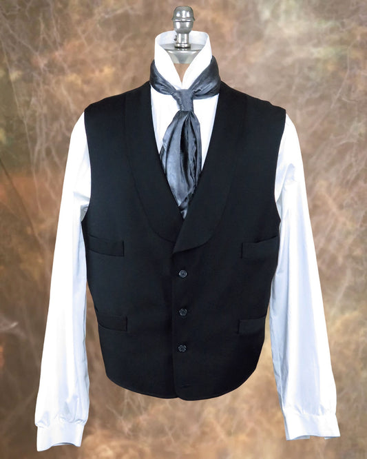 Men's Shawl Vest - Black