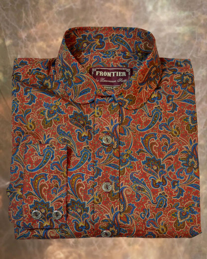 Red and Blue Paisley Men's Dakota Shirt