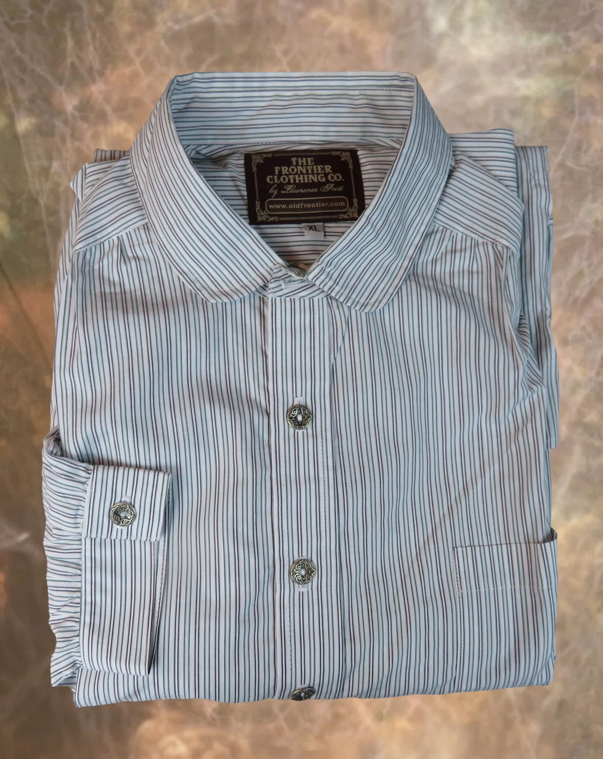Green and Graphite Stripe Men's Victorian Shirt