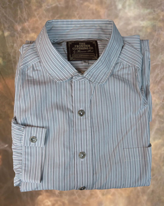 Green and Graphite Stripe Men's Victorian Shirt