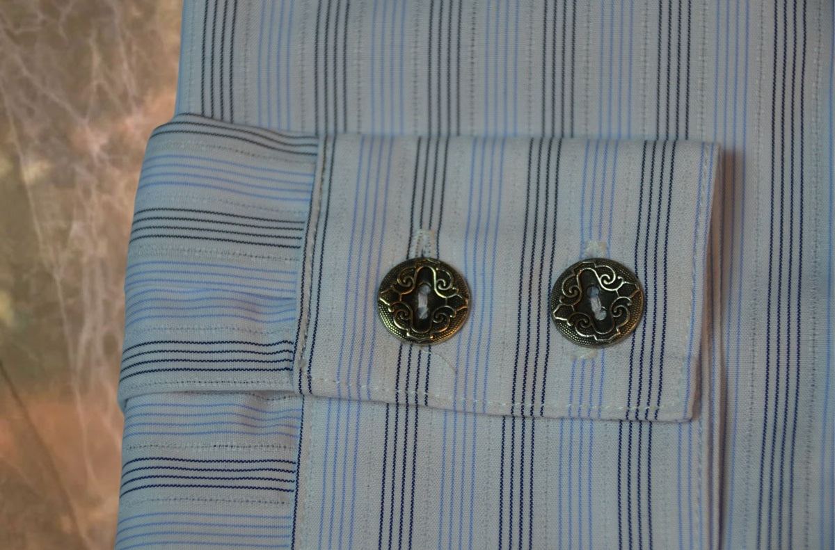 Blue Alternating Stripe Men's Dakota Shirt