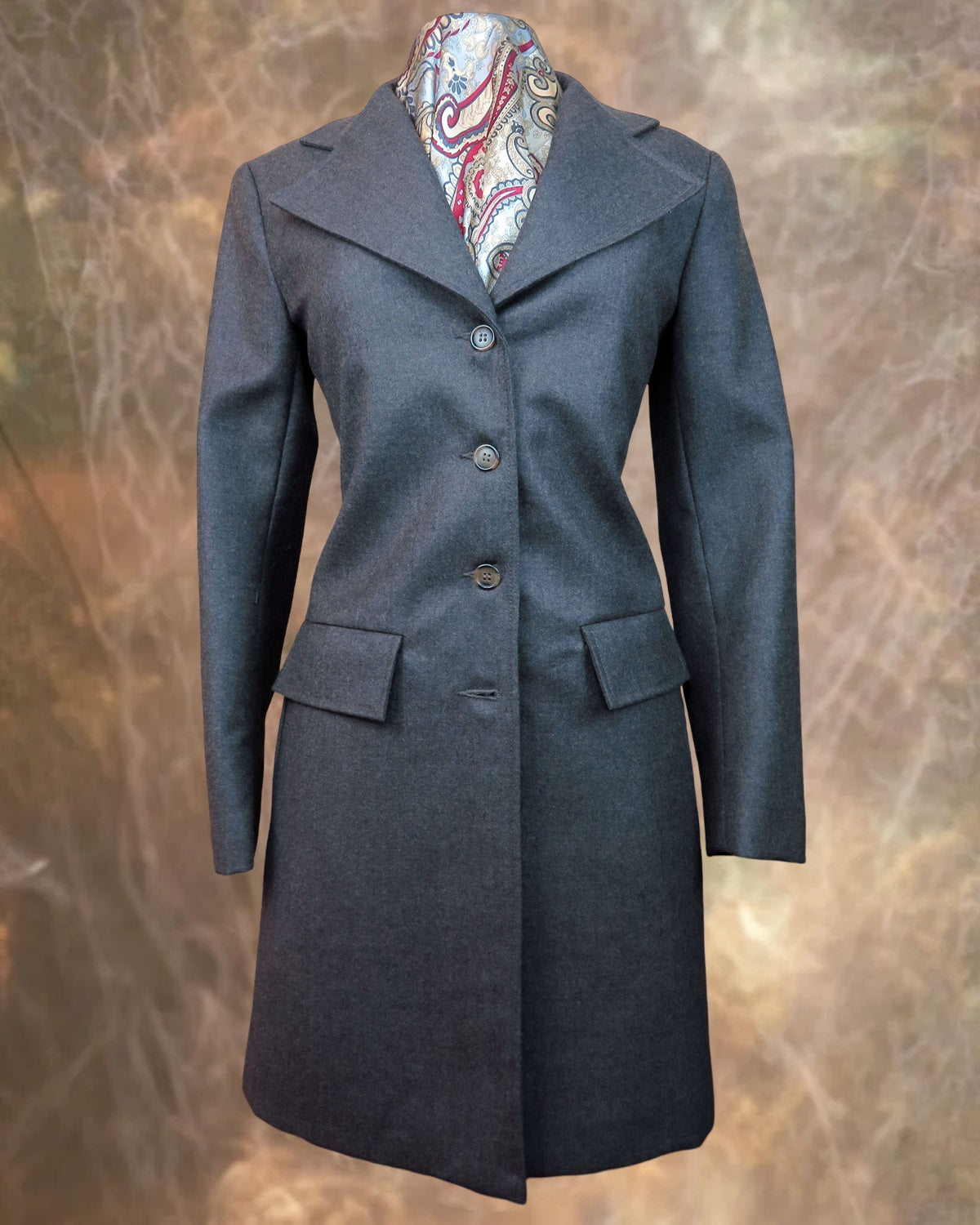 Women's Frock Coat - Dark Brown Tweed #943