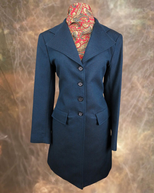 Women's Frock Coat - Nailhead Teal