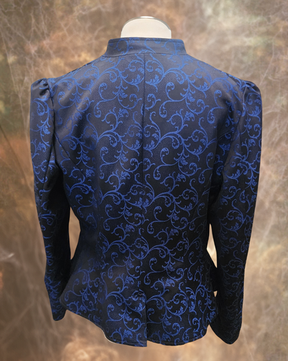 Women's Victoriana Jacket - Blue Brocade