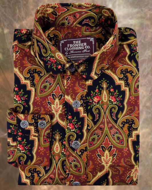 Wine Paisley Wallpaper Dakota Shirt