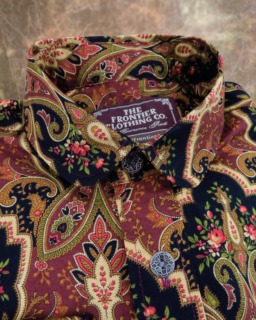 Wine Paisley Wallpaper Dakota Shirt